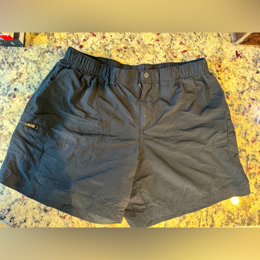 Columbia Black Athletic Shorts with button and zipper - size medium